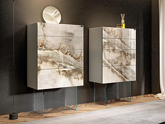Glass chest of drawers LAGO 36E8 2136 2136 factory LAGO from Italy