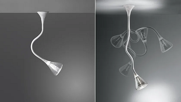 Fluorescent Swivel Pendant Lamp Pipe Artemide 0672010IN0A, 0672W10A factory Artemide from Italy. Foto №2