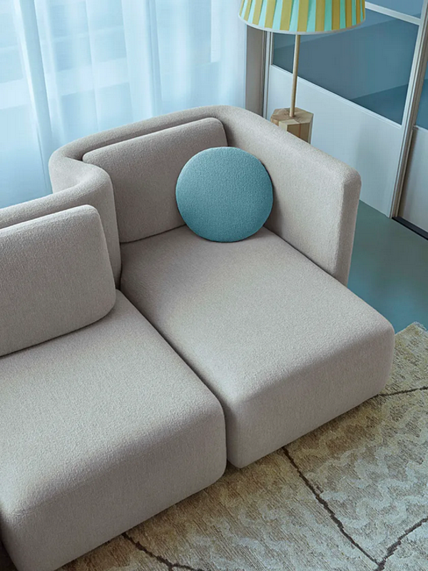 Modular fabric sofa with soft back Saba Gala factory SABA from Italy. Foto №3