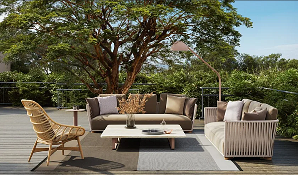 Sectional fabric garden sofa with soft back KETTAL Grand Bitta KS7003400, KS7003300, KS7003500 factory KETTAL from Italy. Foto №5