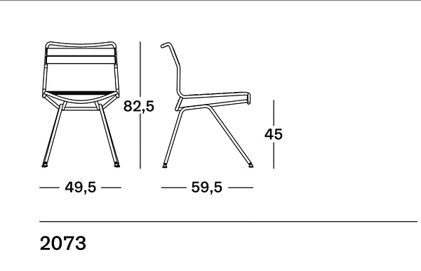 Steel Garden Chair Dan Outdoor ZANOTTA 2073 2073 factory ZANOTTA from Italy. Foto №3