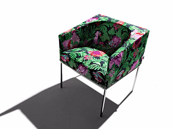 Fabric easy chair with armrests ERBA ITALIA Eco Collection