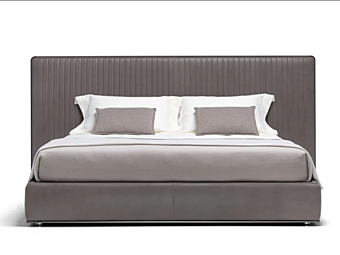 Leather double bed with upholstered headboard Molteni & C Ovidio Leather double bed with upholstered headboard Molteni & C Ovidio factory Molteni & C.(+VITRA) from Italy