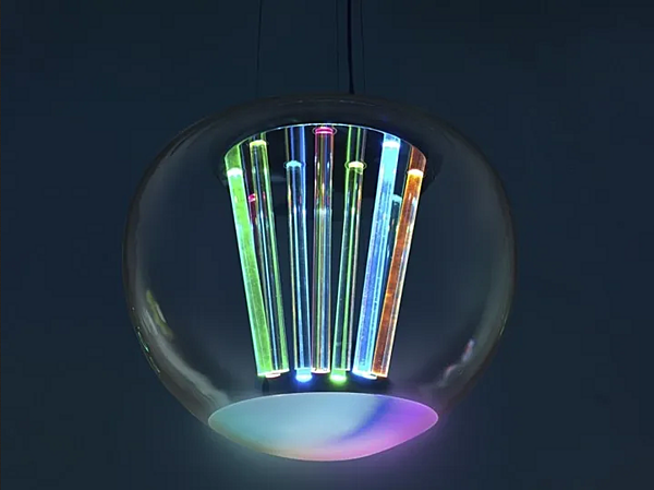 LED pendant lamp made of blown glass Artemide Spectral Light 0341010A factory Artemide from Italy. Foto №4