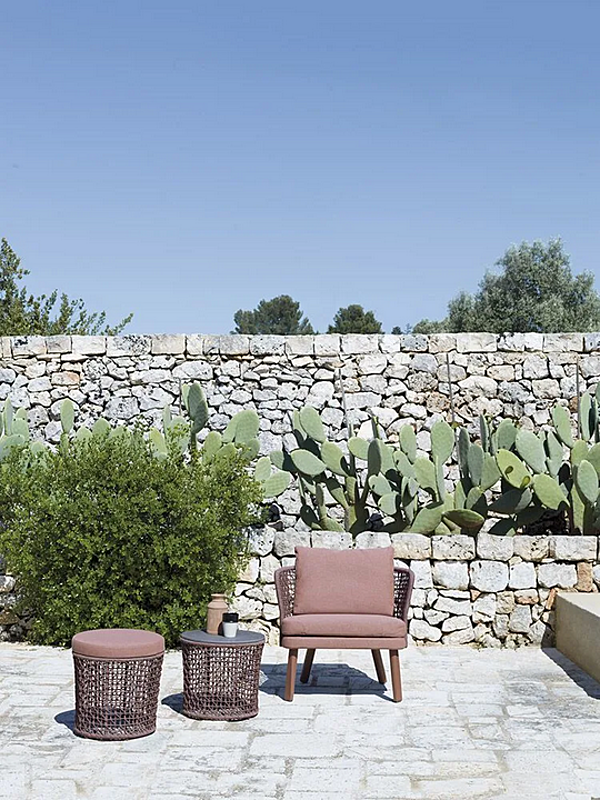 Garden armchair with armrests made of synthetic fibre VARASCHIN EMMA 23621 factory VARASCHIN from Italy. Foto №9