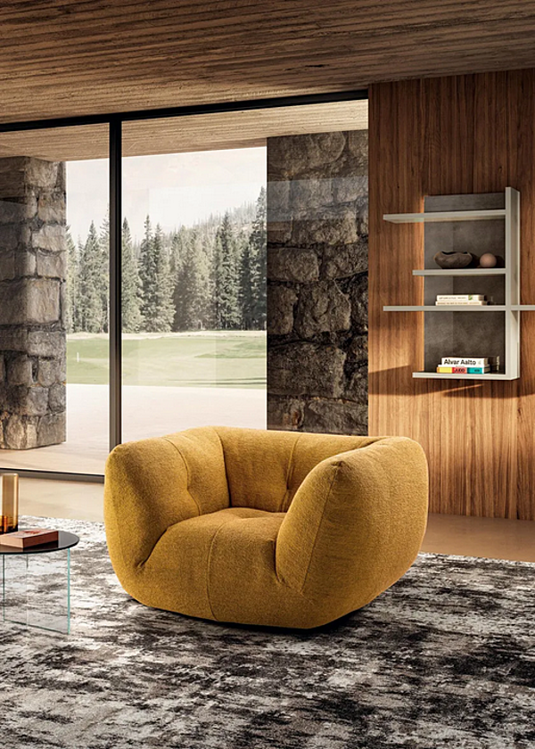 Fabric armchair LAGO Happening 1461 factory LAGO from Italy. Foto №2