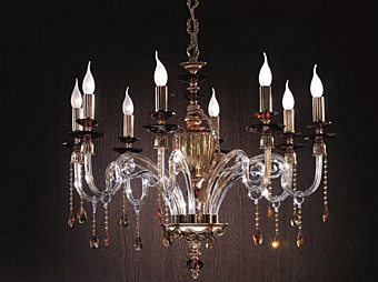 Brass Chandelier Elsa L8 Euroluce Lampadari Brass Chandelier Elsa L8 Euroluce Lampadari factory EUROLUCE LAMPADARi from Italy