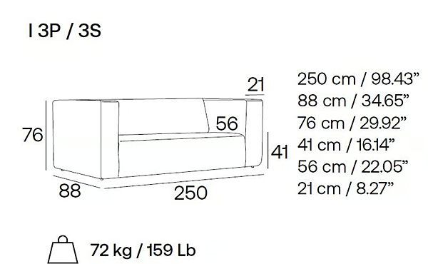 3-seater sofa with removable cover fabric Adrenalina Pan I IMB1072125 factory ADRENALINA from Italy. Foto №5