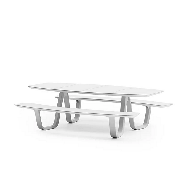 Rectangular picnic table with integrated benches Atmosphera 8teen factory ATMOSPHERA from Italy. Foto №9