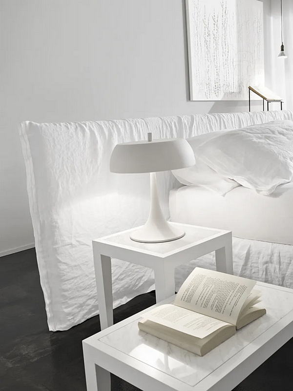 Upholstered double bed with padded headboard Duomo Design Dress Long factory Duomo Design from Italy. Foto №2