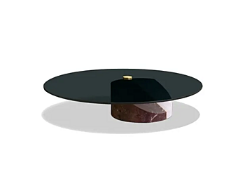 Coffee table Ziggy Baxter wood and leather factory BAXTER from Italy