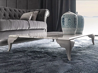 Marble coffee table Alice collection CORTEZARI for living room 254 factory CORTE ZARI from Italy