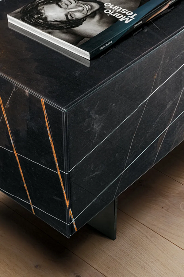 Glass TV Cabinet Materia 1052 LAGO factory LAGO from Italy. Foto №3
