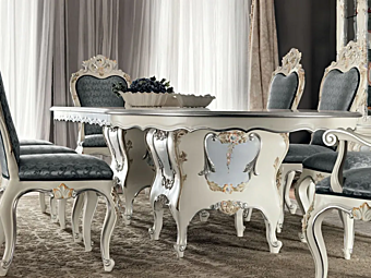 Rectangular wooden table Modenese Luxury Interiors 11112 factory MODENESE GASTONE from Italy