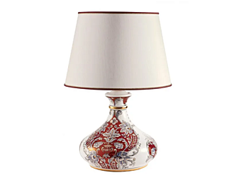 Handmade ceramic table lamp Lustro Merletto L_Antica Deruta LR / 2006 / L / 35