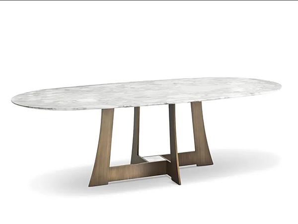 Oval marble dining table I 4 Mariani Moore factory i 4 Mariani from Italy. Foto №2