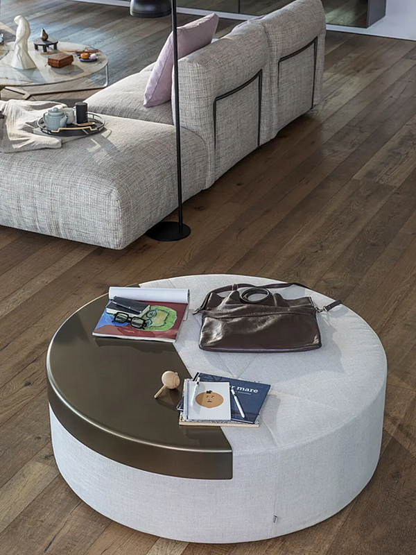 Round fabric pouf Moon Flou factory Flou from Italy. Foto №4