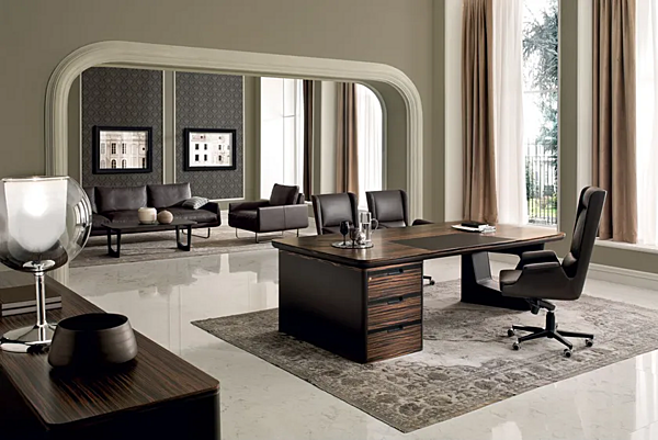 Rectangular wooden writing desk with drawers i 4 Mariani Avatar factory i 4 Mariani from Italy. Foto №4