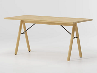 Rectangular ash office desk KETTAL KSA000200