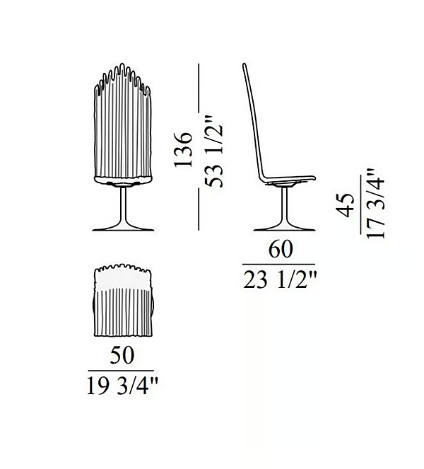 High Back Polycarbonate Chair Milano Edra factory EDRA from Italy. Foto №7