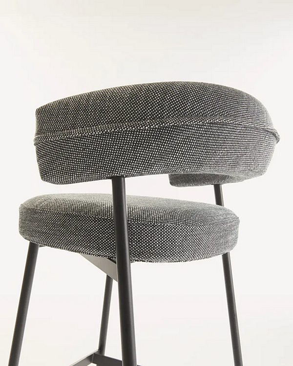 Upholstered fabric stool with back Nena ZANOTTA 2293 factory ZANOTTA from Italy. Foto №5