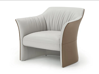 Leather armchair with armrests Sella i 4 Mariani