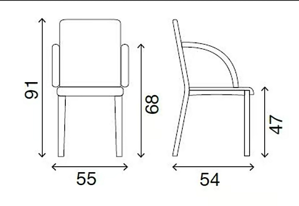 Tanned Leather Armrest Chair FASEM Relaix RELAIX P factory FASEM from Italy. Foto №10