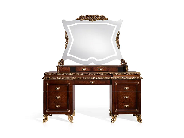 Dressing table made of wood with mirror A.R. Arredamenti Grand Royal 1480/A factory A.R.ARREDAMENTI SRL from Italy. Foto №2