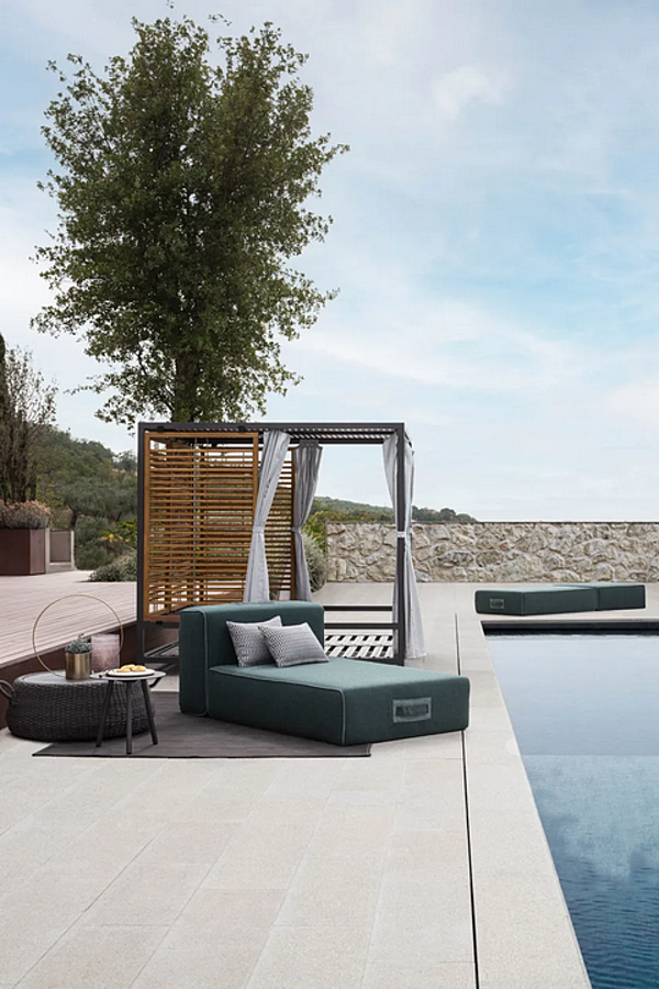 Aluminium garden bed with padded backrest Atmosphera Alcova ALC.DYB factory ATMOSPHERA from Italy. Foto №15