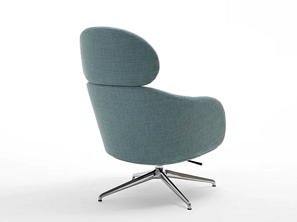 Bergere armchair with removable cover and padded headrest Saba Sunset factory SABA from Italy. Foto №2