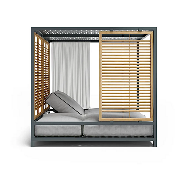 Aluminium garden bed with padded backrest Atmosphera Alcova ALC.DYB factory ATMOSPHERA from Italy. Foto №6