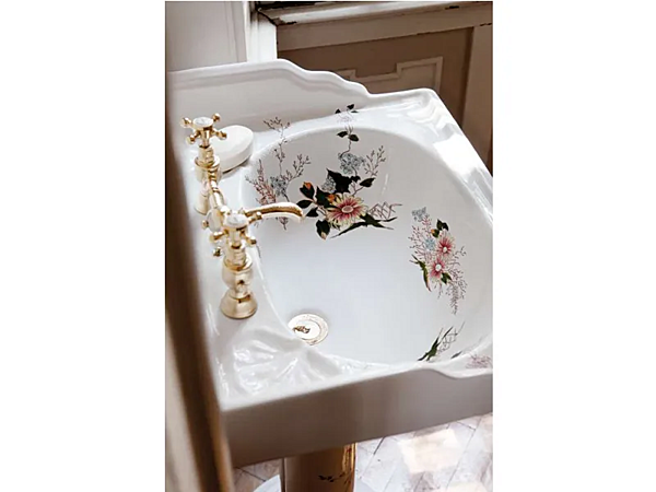 Porcelain Pedestal Washbasin Victorian Garden Gentry Home factory Gentry Home from Italy. Foto №4