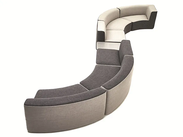 Curved modular fabric garden sofa with soft back VARASCHIN Circle Belt 221 factory VARASCHIN from Italy. Foto №10