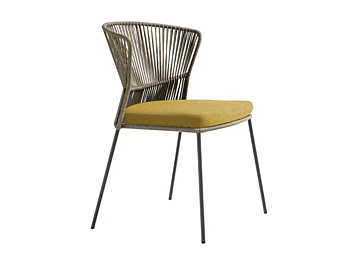 Stackable garden chair with removable cover in rope Potocco Ola 923 923