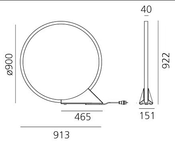 LED Floor Lamp in Aluminium for Indoor Use Artemide T073030, T073030APP factory Artemide from Italy. Foto №4