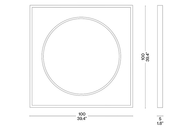 Square Framed Wall Mounted Mirror CASSINA Deadline Eternal Sun 083 22/42 factory CASSINA from Italy. Foto №7