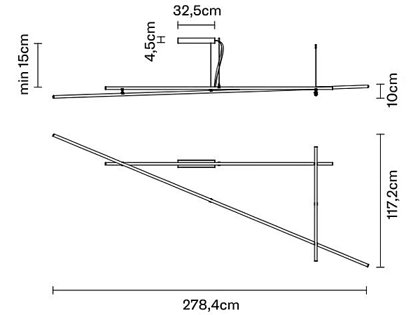 LED Ceiling Lamp Anodized Aluminium Fabbian Freeline F44 factory Fabbian from Italy. Foto №4