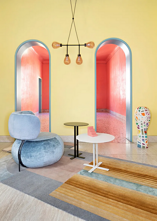 Fabric armchair Baby Geo Saba factory SABA from Italy. Foto №5