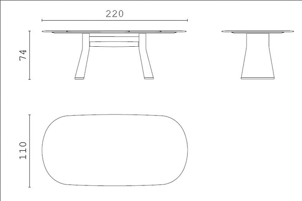 Oval wooden and marble table Talos CPRN HOMOOD factory CPRN HOMOOD from Italy. Foto №5