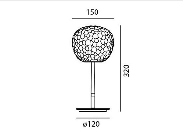 Blown Glass Table Lamp Meteorite Artemide 1709110A, 1705010A factory Artemide from Italy. Foto №2