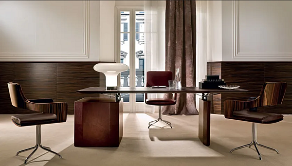 L-shaped wooden executive desk with drawers I 4 Mariani Symetria factory i 4 Mariani from Italy. Foto №5