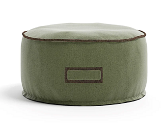 Round garden pouf in technical fabric with removable cover Atmosphera D90 CX.SF.PFD90