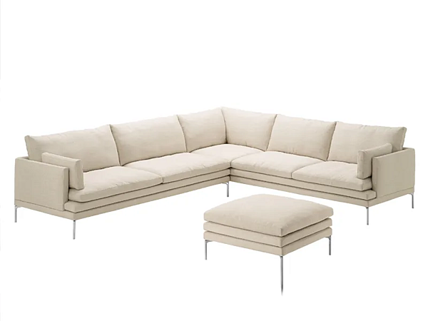 Leather sofa with upholstered back ZANOTTA William 1330 factory ZANOTTA from Italy. Foto №17