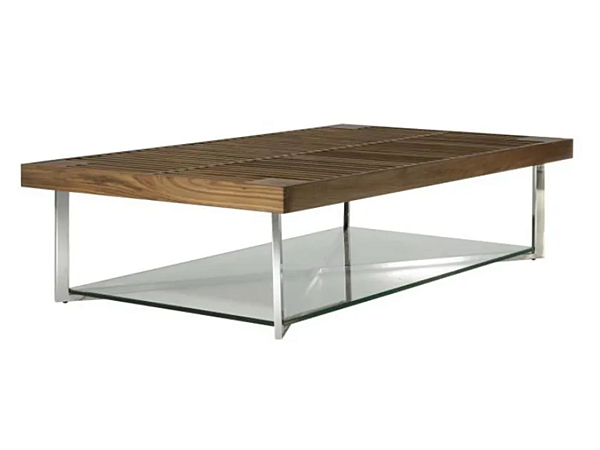 Low rectangular coffee table walnut LIGNE ROSET Ponton 11497862 factory LIGNE ROSET from Italy. Foto №2