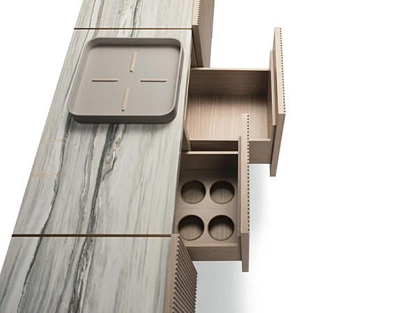 Walnut Sideboard Charlotte GIORGETTI 85010, 85011, 85020, 85021 factory GIORGETTI from Italy. Foto №3