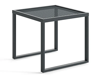 Square Low Aluminium Garden Side Table Qubik Atmosphera QU.SQ.