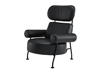 Leather Armchair with Armrests LIGNE ROSET Astair 15500105 factory LIGNE ROSET from Italy