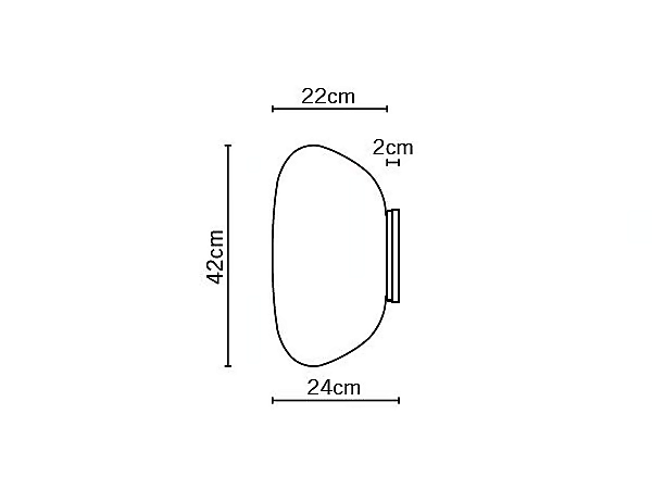Glass ceiling lamp Fabbian Lumi Poga factory Fabbian from Italy. Foto №2