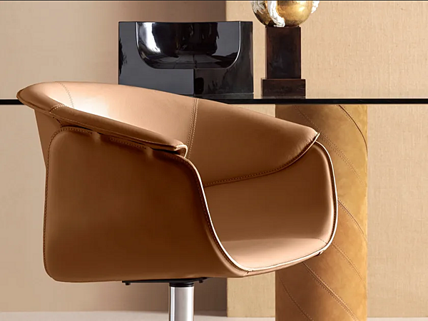 Swivel leather chair with armrests FASEM Airlux AIRLUX BT factory FASEM from Italy. Foto №2