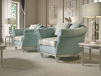 Upholstered armchair with armrests fabric KEOMA ALICE factory KEOMA from Italy